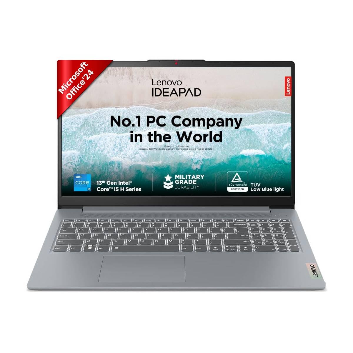 Lenovo IdeaPad 3 12th Gen Intel Core i3-1215U 15.6 Inch (39.65cm) FHD Thin & Light Laptop (8GB/512GB SSD/Windows 11/Office 2021/Backlit KB/1Yr ADP Free/3months Game Pass/Grey/1.63Kg), 82RK017PIN