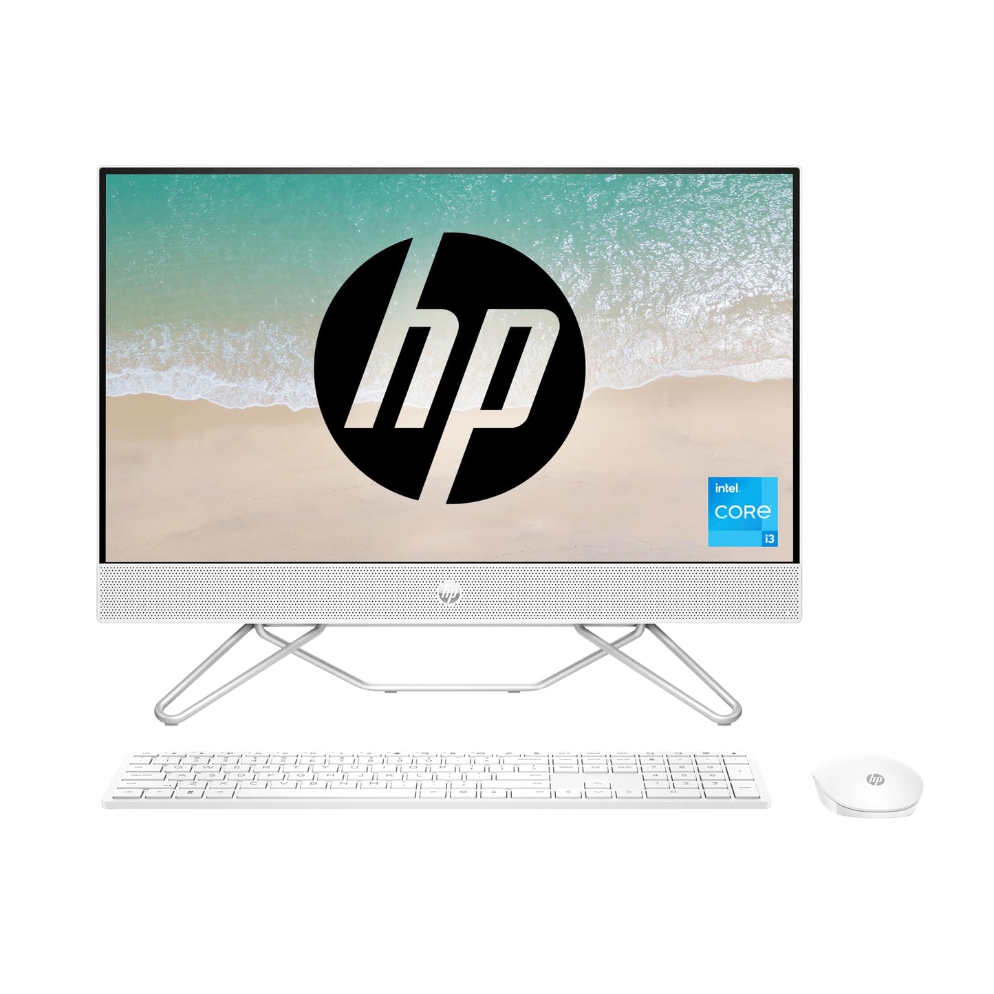 HP All-in-One 12Th Gen Windows 11, Intel Core i3-23.8 Inch(60.5 Cm) 8GB Ram/512GB SSD/Fhd, Micro-Edge, Anti-Glare Display/Wireless Keyboard & Mouse/Intel UHD Graphics/Win 11/5.37 Kg, 24-Cb1901In